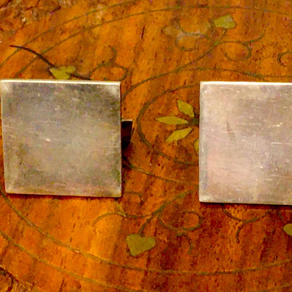 Silver cufflinks